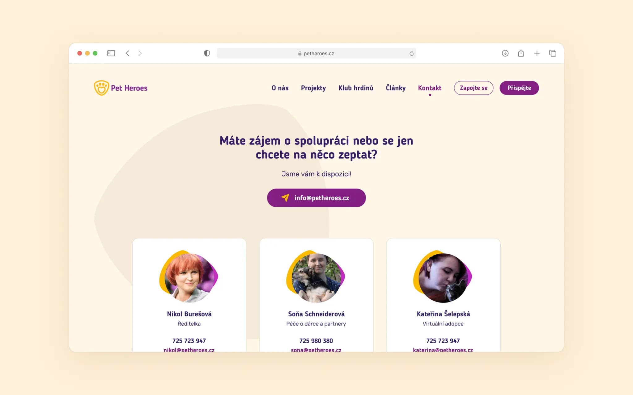 Contact page