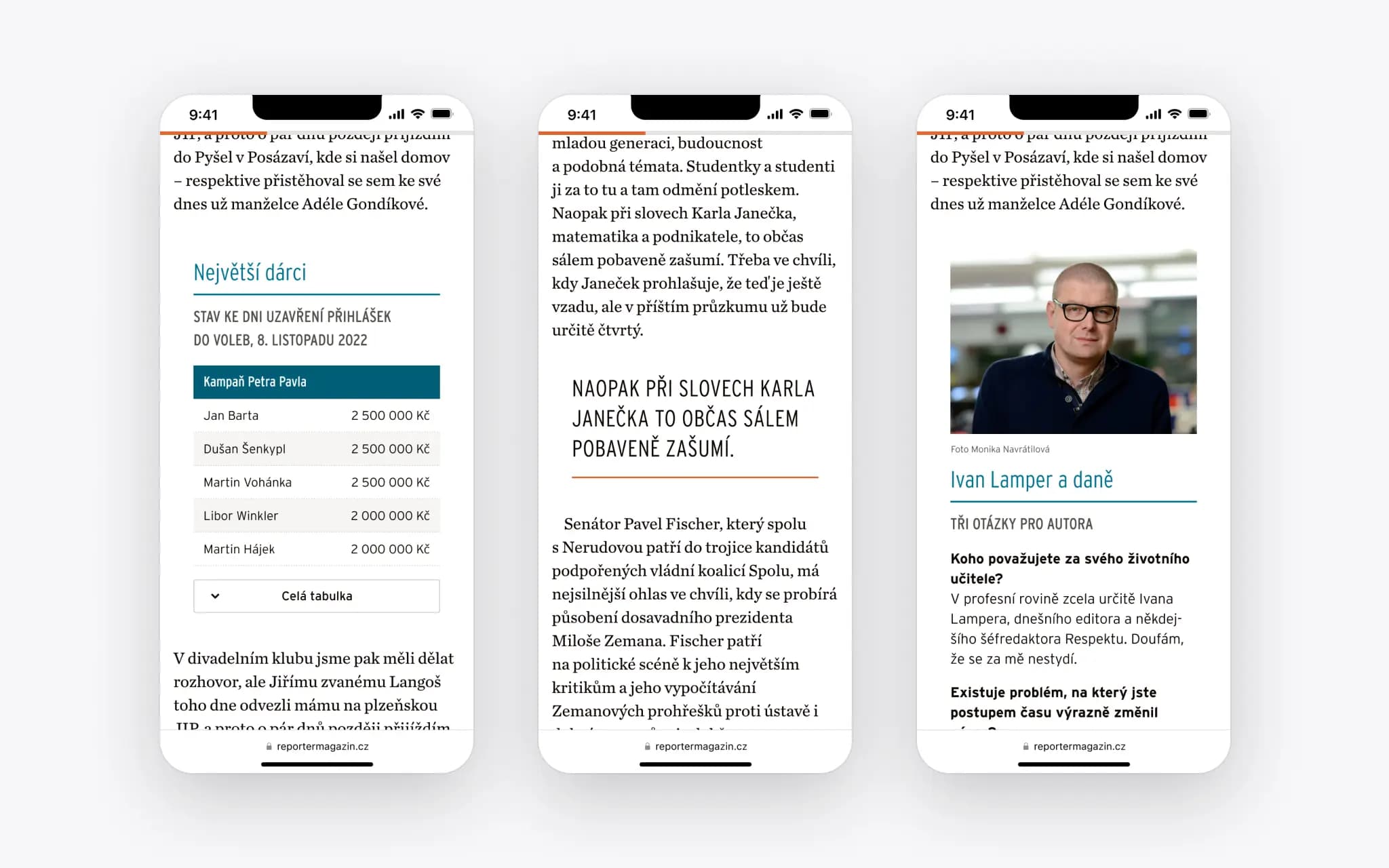 Mobile screens